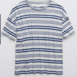 Aerie Striped Distressed T-Shirt